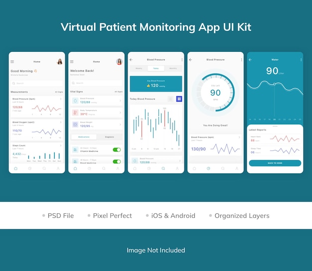 Virtual Patient Monitoring App UI Kit