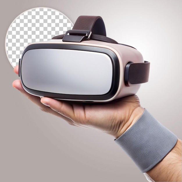 virtual reality headset on transparent background