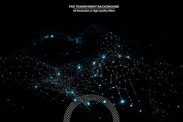 Virtual Reality Virtual Wave series Interplay of horizontal sine waves and light particles for data transfer virtual artificial mathematical reality