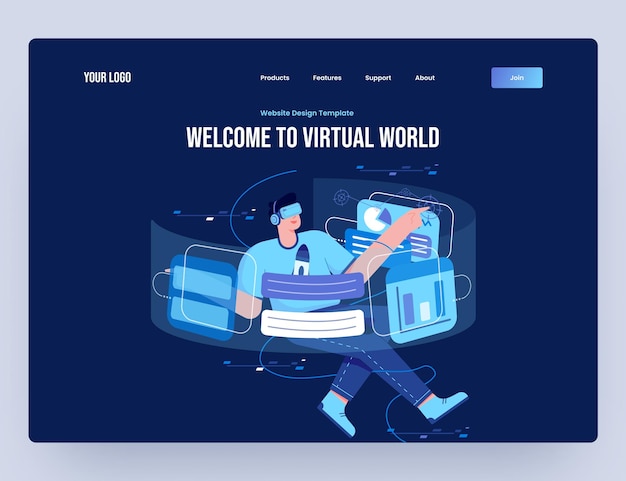 Virtual Reality World Website Template