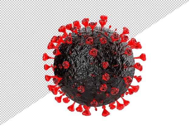 Virus molecule isolated on white background. 3D illustration