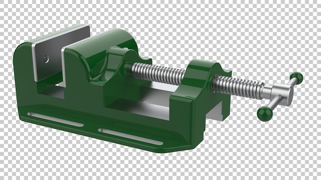 Vise isolated on transparent background 3d rendering illustration