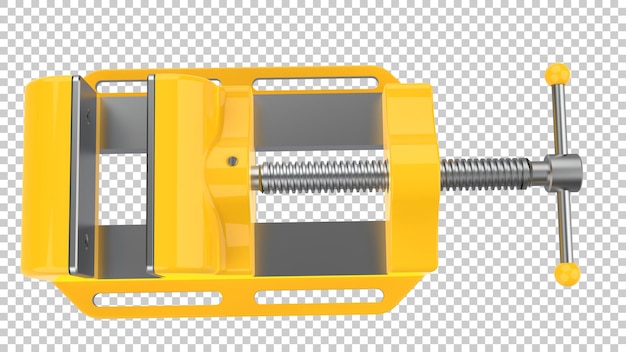 Vise isolated on transparent background 3d rendering illustration