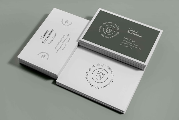 Visiting business card design mockup