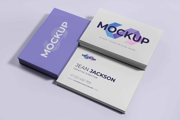 Visiting business card design mockup