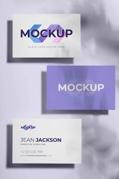 Visiting business card design mockup