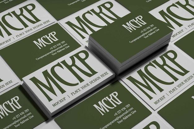 Visiting business card design mockup