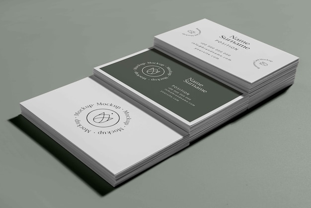 Visiting business card design mockup