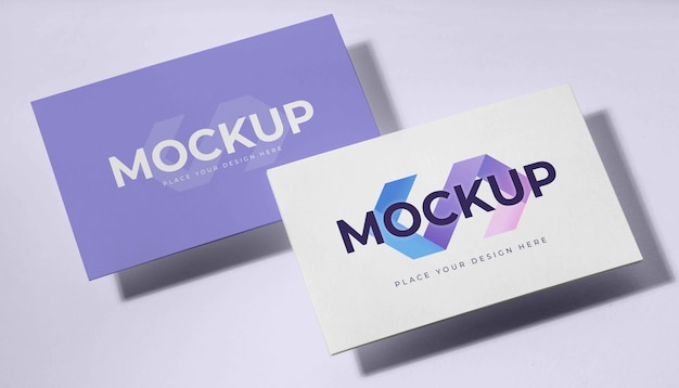 Visiting business card design mockup