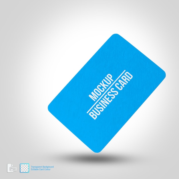 visiting card mockup with editable colour