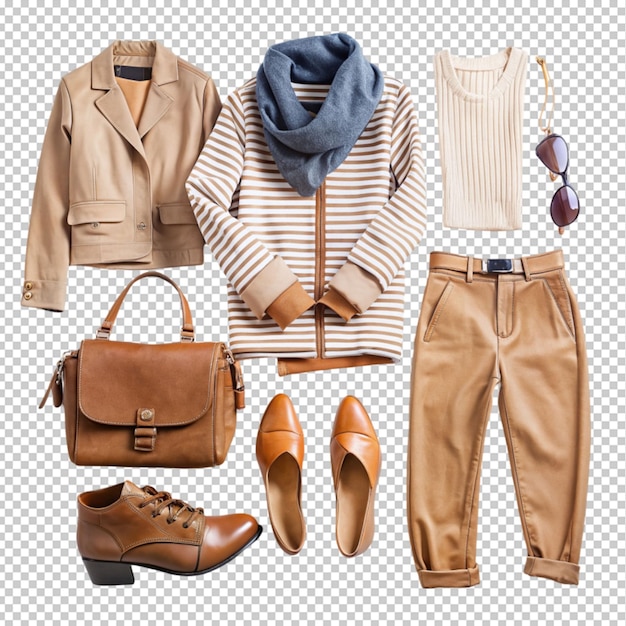 PSD visualize a stylish outfit laid out