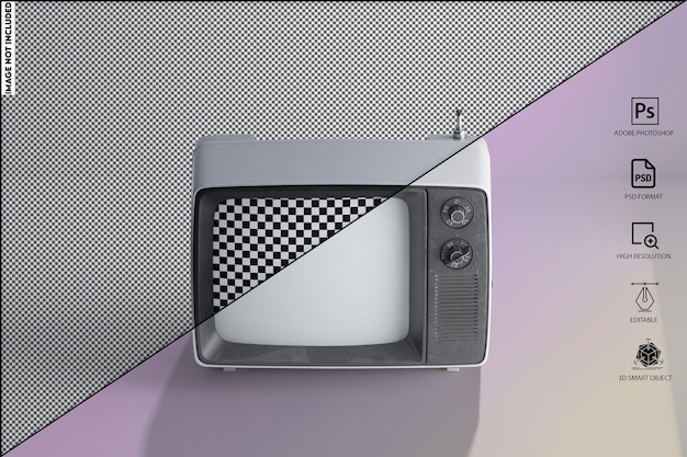 Vitage Old TV Mockup