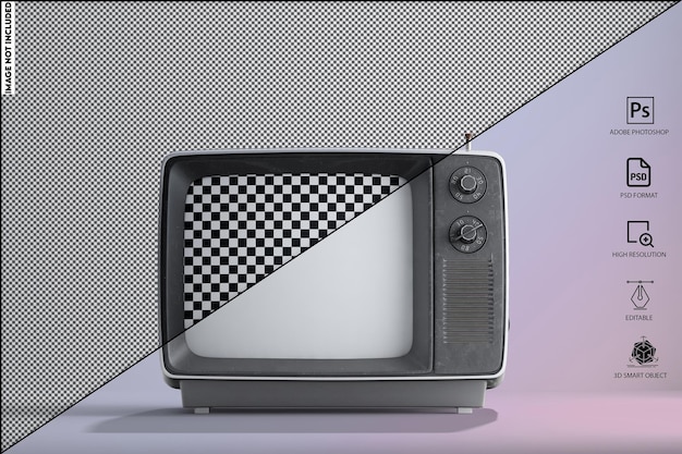 Vitage Old TV Mockup