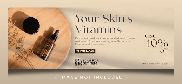 vitamins your skin facebook cover lanscape banner