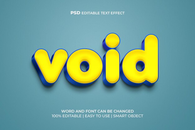 Void 3d style text effect