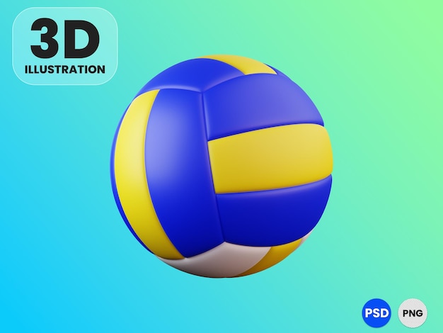 Volley ball 3D Illustration