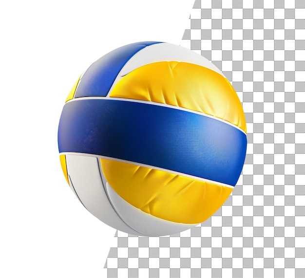 PSD a volleyball is on a checkered surface with a blue and white stripe