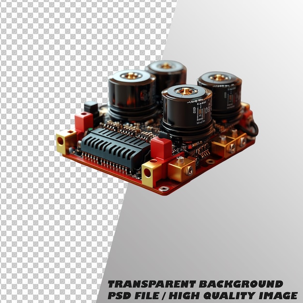 PSD voltage regulator isolated on transparent background psd file