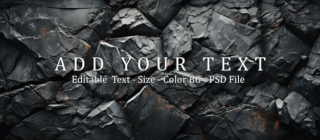 PSD volumetric black stone background