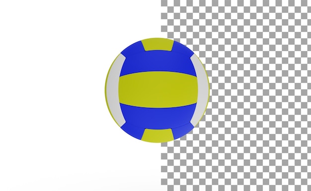 Volyball front view without shadow 3d render