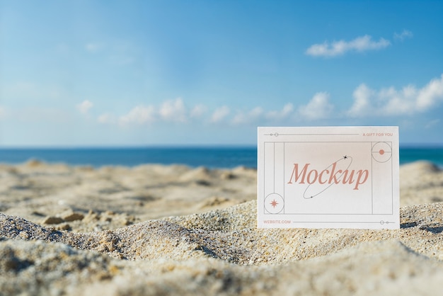 PSD voucher in nature  mockup