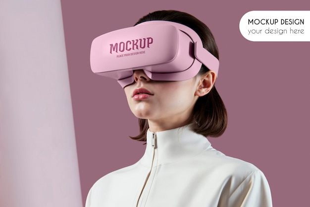 PSD vr glasses mockup design