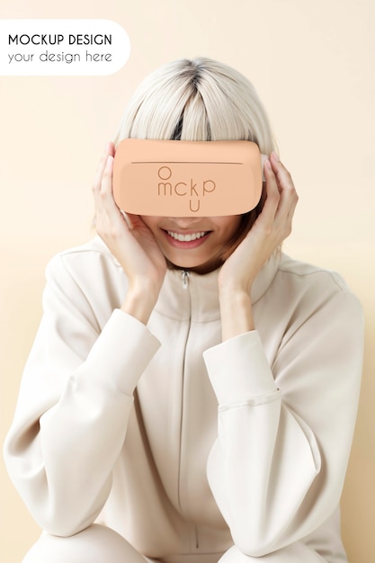 PSD vr glasses mockup design