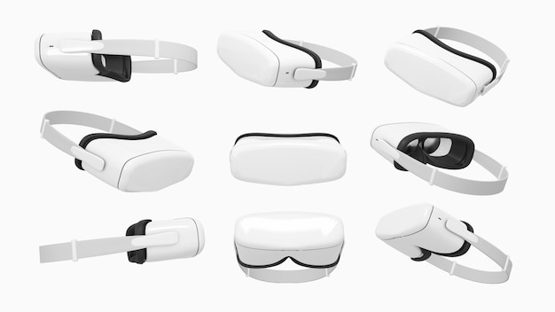 VR headset 3d elements