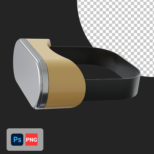 VR headset side view 3d icon