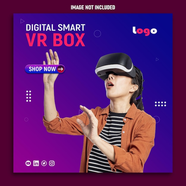 VR Technology Social Media Post Design PSD