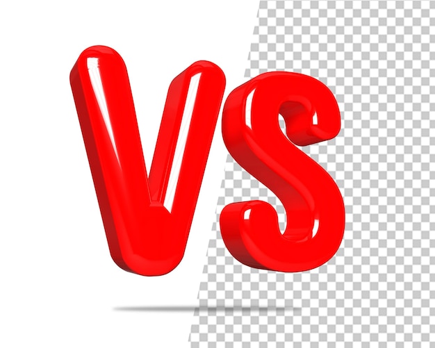 Vs football match red 3d icon