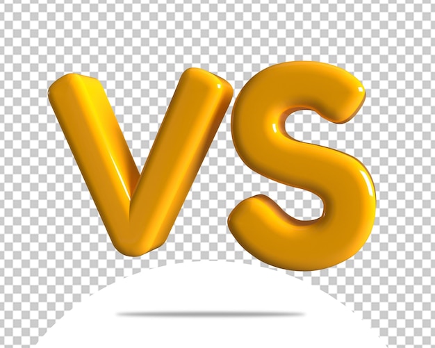 Vs game versus gold 3d icon