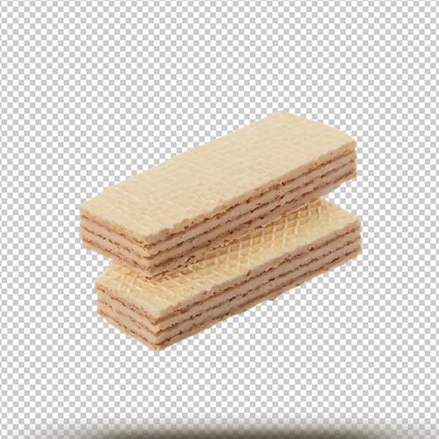 Wafer biscuit isolated on transparent background