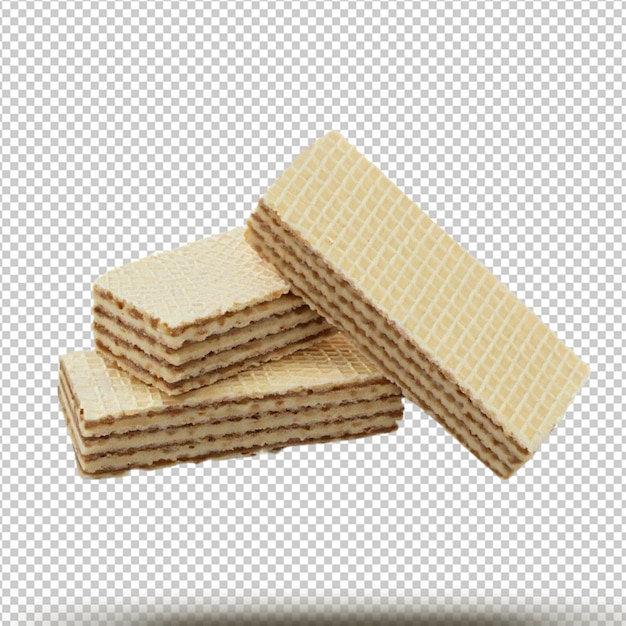 PSD wafer biscuit isolated on transparent background