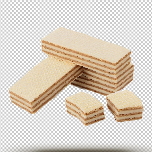 Wafer biscuit isolated on transparent background