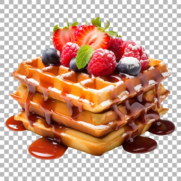 Waffles on transparent background