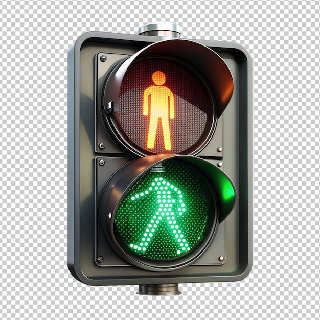 PSD walk signal on transparent background