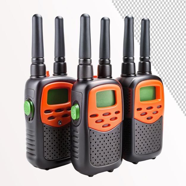 walkie talkies on transparent background