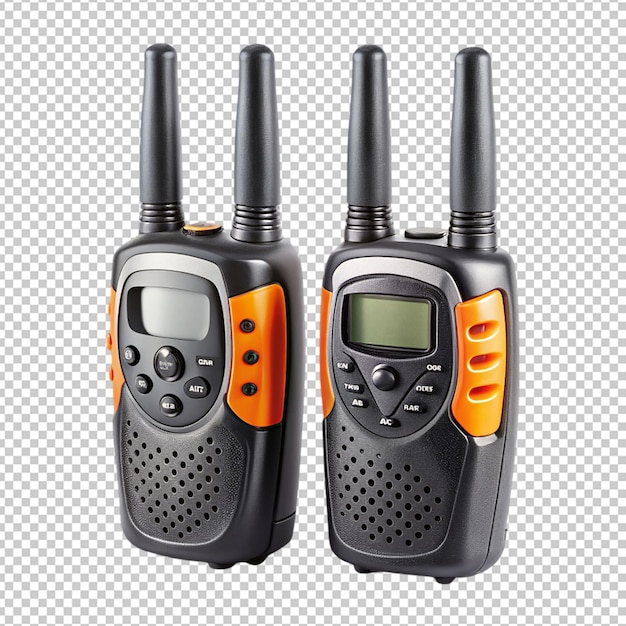 PSD walkie talkies on transparent background