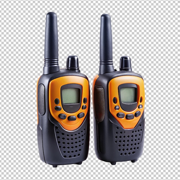 PSD walkie talkies on transparent background