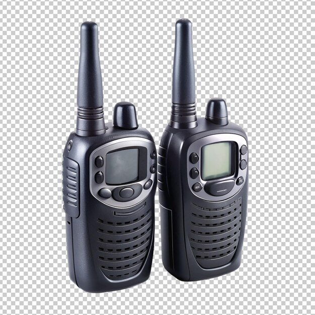 PSD walkie talkies on transparent background