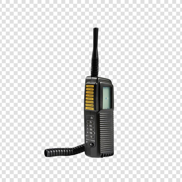 PSD walkietalkie communication radio on a transparent background