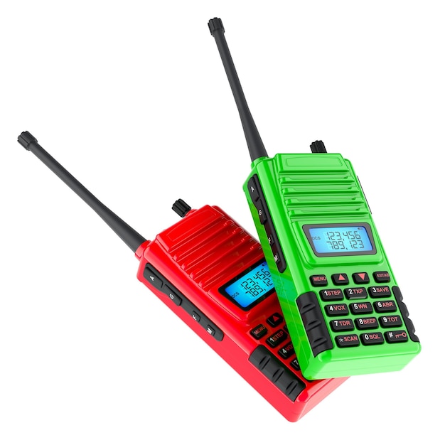 PSD walkietalkies for kids 3d rendering isolated on transparent background