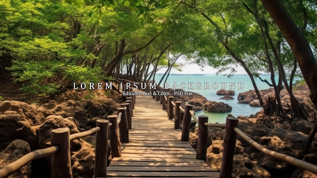 Walkway for go the Tien beach Koh Larn island