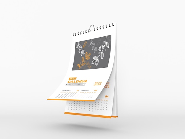 Wall Calendar Branding Mockup Template