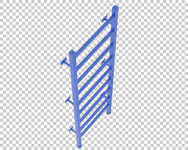 Wall ladder isolated on transparent background 3d rendering illustration