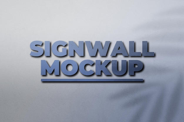 Wall logo mockup