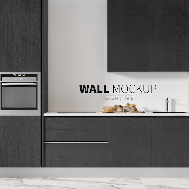 PSD wall mockup for kitchen tiles