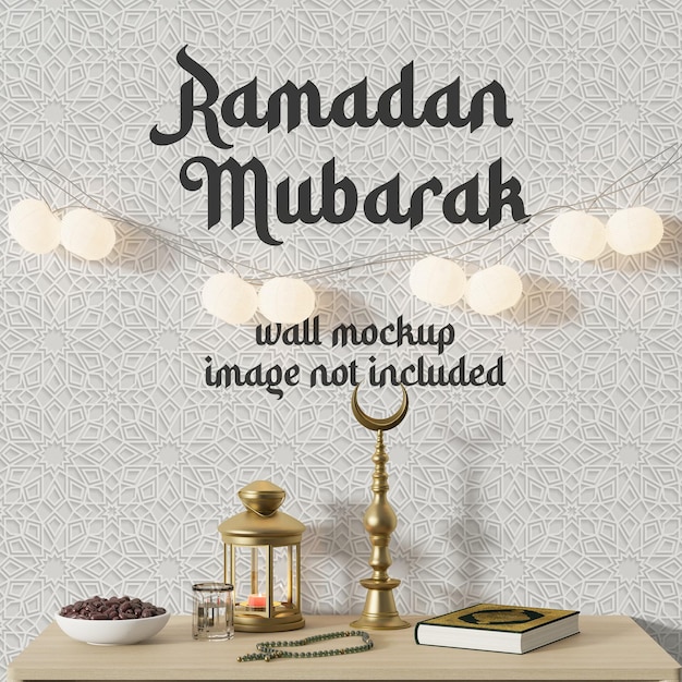 Wall mockup for muslim holidays