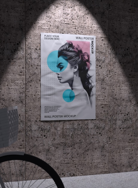 Wall poster mockup design